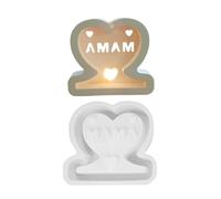 Nhujevkom Moule Silicone Mama pour Résine | Moule Lettre MAMAN Amour Plâtre Fête des Mères,Moules Réutilisables Antiadhésifs en Silicone pour Artisanat Résine Plâtre Déco Maison