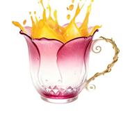 Nhujevkom Mug En Forme De - Vaisselle À Boire En Verre À Dégradé Moderne - Verre Esthétique avec Poignée en Vigne,Pour Femmes et Adolescents, Usage Cuisine Maison Café, Consommation Eau Bière Jus Thé