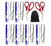Nhujevkom Outil Casse-Carapace de Crabe | Éplucheur Multifonction de Cuisine - Set De Fourchettes Et Casse-Noix pour Pattes De Homard | pour La Préparation Culinaire Domestique Professionnelle