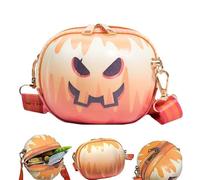 Nhujevkom Sac à main pour femmes,Sac Halloween à citrouille visage souriant | Portefeuille mode citrouille pour téléphone et documents extérieur travail rue voyage trajet quotidien