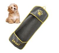 Nhujevkom Serviettes pour chiens | Serviette de bain absorbante pour chat avec poches pour les mains, fournitures de douche pour animaux de compagnie pour petites, moyennes et grandes races, chiots