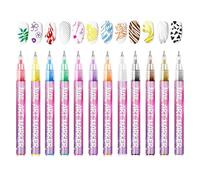 Nhujevkom Stylos Vernis à Ongles - 12 Couleurs Stylos Gel À Ongles - Décoration Manucure Portable Maison Créativité