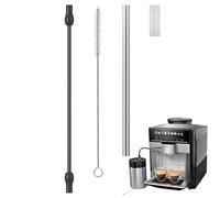 Nhujevkom Tuyau À Lait Pour Machine À Café,Tuyau en Silicone à Lait Acier Inoxydable avec Brosse | Kit Accessoires Pièces de Rechange pour Restaurant Commerce - Entretien Appareil de Cuisine