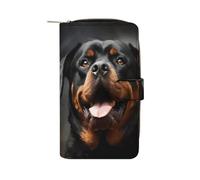 NHYDSPQ Portefeuille en cuir, portefeuille à fermeture éclair pour homme et femme, style Rottweiler cool, 19,7 x 11 x 3,5 cm, Style :, 19.7x11x3.5cm