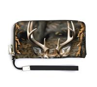 NHYDSPQ Portefeuille pour femme, imprimé cerf, camouflage, portefeuille en cuir synthétique avec fermeture éclair autour du poignet, sac à main long, style moderne, 20 x 10,5 cm, Style :, 20.0*10.5cm,