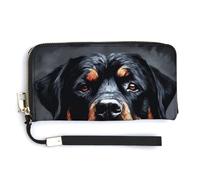NHYDSPQ Portefeuille pour femme, motif chien Rottweiler cool, pochette pour femme, pochette en cuir PU, fermeture éclair, long sac à main, style moderne, 20 x 10,5 cm, Style :, 20.0*10.5cm, Moderne