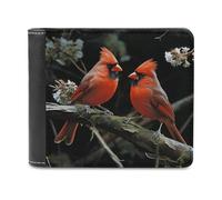 NHYDSPQ Portefeuilles Cardinals Birds Fauna Wild Print Portefeuille fin pour homme Portefeuille tendance à deux volets avec plusieurs emplacements pour cartes, style, taille unique, moderne, Style :,