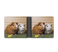 NHYDSPQ Portefeuilles pour homme avec imprimé cochon d'Inde mignon, portefeuille fin pour homme, portefeuille tendance à deux volets avec plusieurs emplacements pour cartes, style, taille unique,