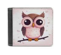 NHYDSPQ Portefeuilles pour homme avec imprimé hibou mignon, portefeuille fin pour homme, portefeuille tendance à deux volets avec plusieurs emplacements pour cartes, style, taille unique, moderne,