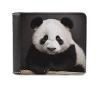 NHYDSPQ Portefeuilles pour homme avec imprimé panda noir et blanc mignon, portefeuille fin pour homme, portefeuille tendance à deux volets avec plusieurs emplacements pour cartes, style, taille