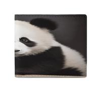 NHYDSPQ Portefeuilles pour homme avec imprimé panda noir et blanc mignon, portefeuille fin pour homme, portefeuille tendance à deux volets avec plusieurs emplacements pour cartes, style, taille