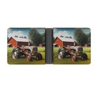 NHYDSPQ Portefeuilles pour homme avec imprimé tracteur agricole, portefeuille fin pour homme, portefeuille tendance à deux volets avec plusieurs emplacements pour cartes, style, taille unique,