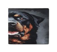 NHYDSPQ Portefeuilles pour homme, motif chien Rottweiler cool, portefeuille fin pour homme, portefeuille tendance à deux volets avec plusieurs emplacements pour cartes, style, taille unique, moderne,