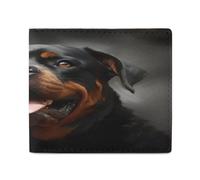 NHYDSPQ Portefeuilles pour homme, motif chien Rottweiler cool, portefeuille fin pour homme, portefeuille tendance à deux volets avec plusieurs emplacements pour cartes, style, taille unique, moderne,