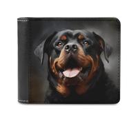 NHYDSPQ Portefeuilles pour homme, motif chien Rottweiler cool, portefeuille fin pour homme, portefeuille tendance à deux volets avec plusieurs emplacements pour cartes, style, taille unique, moderne,