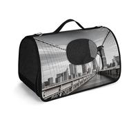 NHYDSPQ Sac à main pour animal de compagnie, sac à main imprimé pont de Brooklyn, sac de transport tendance pour chat et petit chien, tout voyage et activité de plein air, 45 x 26 x 23,5 cm, style