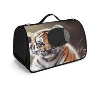 NHYDSPQ Sac à main pour animal de compagnie, sac à main mignon imprimé tigre, sac de transport tendance pour chat et petit chien, tout voyage et activité de plein air, 45 x 26 x 23,5 cm, style