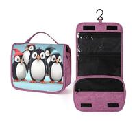 NHYDSPQ Trousse de toilette, trousse de toilette avec crochet de suspension, motif pingouins mignons, convient pour les articles de toilette, les essentiels de voyage, le style, taille unique, Style