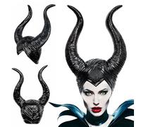 NHYDZSZ Maléfique Cornes Reine Bandeau Noir Maléfique Chapeau Cornes en Latex Cornes Diable Noires pour adulte chapeau pour carnaval carnaval mascarade fête accessoires photo
