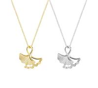 NHYHEHMR 2 pc & en Leaf Pendant Clavicle Chain Necklaces for Women en Simple Korean Jewelry