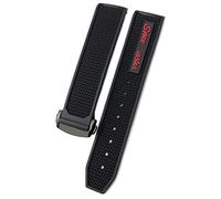 NHYHEHMR 20/21/22mm Quality Rubber Silicone Watchband Fit for Omega watch Strap Stainless Steel Deployment Buckle