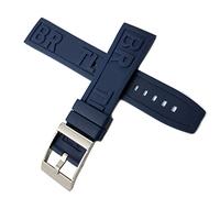 NHYHEHMR 20mm 22mm 24mm Soft Silicone Rubber Watch Strap Special For Navitimer Avenger Black Red Yellow Blue Watchband Steel Buckle