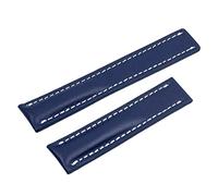 NHYHEHMR 22/24 mm ajustement pour Breitling Strap Italie Band de montre en cuir authentique Premier B01 Colt Chronograph Avenger Aviator 8 316L BOUCLE, BLK BAMBOO