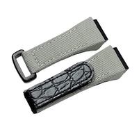 NHYHEHMR 25mm Men Nylon Fabric with Leather Watchband for Richard Watch Mille Strap Band Bracelet Buckle for Spring Bar Version (Color : Blue, Size : 25mm)