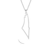 NHYHEHMR Accessoires Collier Israël pour les femmes et les hommes, Collier pendentif israélien - Colliers pendentifs Israël Géographie de la campagne, collier pour patriotes