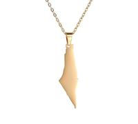 NHYHEHMR Accessoires Collier Israël pour les femmes et les hommes, Collier pendentif israélien - Colliers pendentifs Israël Géographie de la campagne, collier pour patriotes