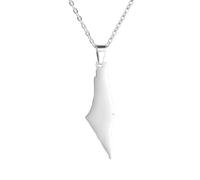 NHYHEHMR Accessoires Collier Israël pour les femmes et les hommes, Collier pendentif israélien - Colliers pendentifs Israël Géographie de la campagne, collier pour patriotes