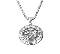 NHYHEHMR Accessoires Eye of Horus Collier pour hommes femmes, punk rock tous en voyant le collier - un collier de Ra Unisexe, Eye of Horus Pendant Illuminati Collier pour Halloween Christmas