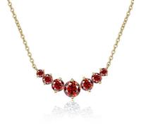 NHYHEHMR ACCESSOIRES FILLES ACCESSOIRES SIMPLE Collier Moisanite 2.8Ct pour femmes Coup de couleur Round Color Colliers Diamond Pendants Perfect for Daily Wear Fêtes Collier de mariage