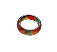 NHYHEHMR Anneau d'agate Couleur de graine de graine d'agate chalcédoine anneau de queue