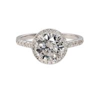 NHYHEHMR Anneaux de doigt pour les femmes, anillos de compromiso para mujer avec un blanc rond blanc