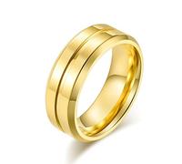 NHYHEHMR Anneaux en acier inoxydable, anneaux de bande pour hommes pour hommes pour hommes pour le fiançailles anniversaire de la Saint-Valentin