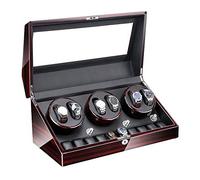 NHYHEHMR Automatique Watch Winder 6 10 Motor super silencieux avec rétro-éclairage LED BOLDER BOX PIANO PEINTURE EXTÉRIEUR 4 MODE DE ROTATION Affichage Affichage de la montre EE