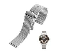 NHYHEHMR Band de montre en acier inoxydable 20 mm pour oméga 007 300 Bracelettes en métal tissées Milan 316L
