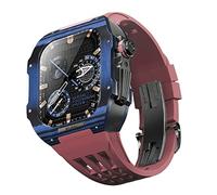 NHYHEHMR Band de montres en caoutchouc Cé pense en fibre de carbone ， pour SE / 4/5/6/7/8 Mod Kit Accessoires ， Remplacement SILIC GEL FLUORORUBBER STRAP COMPATIBLE AVEC IWATCH SERIES 44 / 45MM