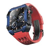 NHYHEHMR Band de montres en caoutchouc Cé pense en fibre de carbone ， pour SE / 4/5/6/7/8 Mod Kit Accessoires ， Remplacement SILIC GEL FLUORORUBBER STRAP COMPATIBLE AVEC IWATCH SERIES 44 / 45MM