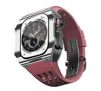 NHYHEHMR Band de montres en caoutchouc Cé pense en fibre de carbone ， pour SE / 4/5/6/7/8 Mod Kit Accessoires ， Remplacement SILIC GEL FLUORORUBBER STRAP COMPATIBLE AVEC IWATCH SERIES 44 / 45MM