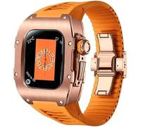 NHYHEHMR Bandle de caoutchouc de boîtier en alliage en alliage en alliage Titanium 40mm 41 mm , pour Ultra 9 8 7 6 5 4 SETRACHE SERIE , STRAPS SPORTS Watch Case Metal Crown Crown Mod Kit Accessoires