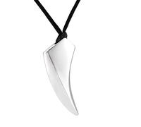 NHYHEHMR Bijoux de filles bijoux pour cendres MenS's Stainlss Steel Unique Wolf Tooth Memorial Cremation Collier Urn Pendant Collier KeepSake Cremains Holder Cadeaux