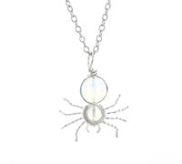 NHYHEHMR Bijoux femmes Neckolchains en pierre de pierre de cristal broche araignées COSPELLOLIR COSTUME