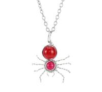 NHYHEHMR Bijoux femmes Neckolchains en pierre de pierre de cristal broche araignées COSPELLOLIR COSTUME