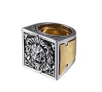 NHYHEHMR Bonnes de combinaison masculine Kingdom Lion King Gift Ring Hip Hop Jewelry Punk Viking Rings Gift