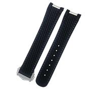 NHYHEHMR Bouchette de montre en caoutchouc fluory de 20 mm 21 mm pour Omega AT150 Aqua Terra 150 FKM Solde souple Boucle pliante