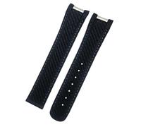NHYHEHMR Bouchette de montre en caoutchouc fluory de 20 mm 21 mm pour Omega Watch AT150 Aqua Terra 150 FKM SORD SOFT PLACKLE BOUCLE