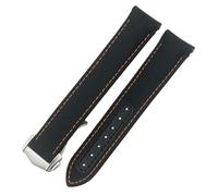 NHYHEHMR Bouchette pliante en cuir en nylon Bande de surveillance 20 mm pour Omega Aqua Terra 150 GMT Courbée STRAP