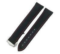 NHYHEHMR Bouchette pliante en cuir en nylon Bande de surveillance 20 mm pour Omega Aqua Terra 150 GMT Courbée STRAP